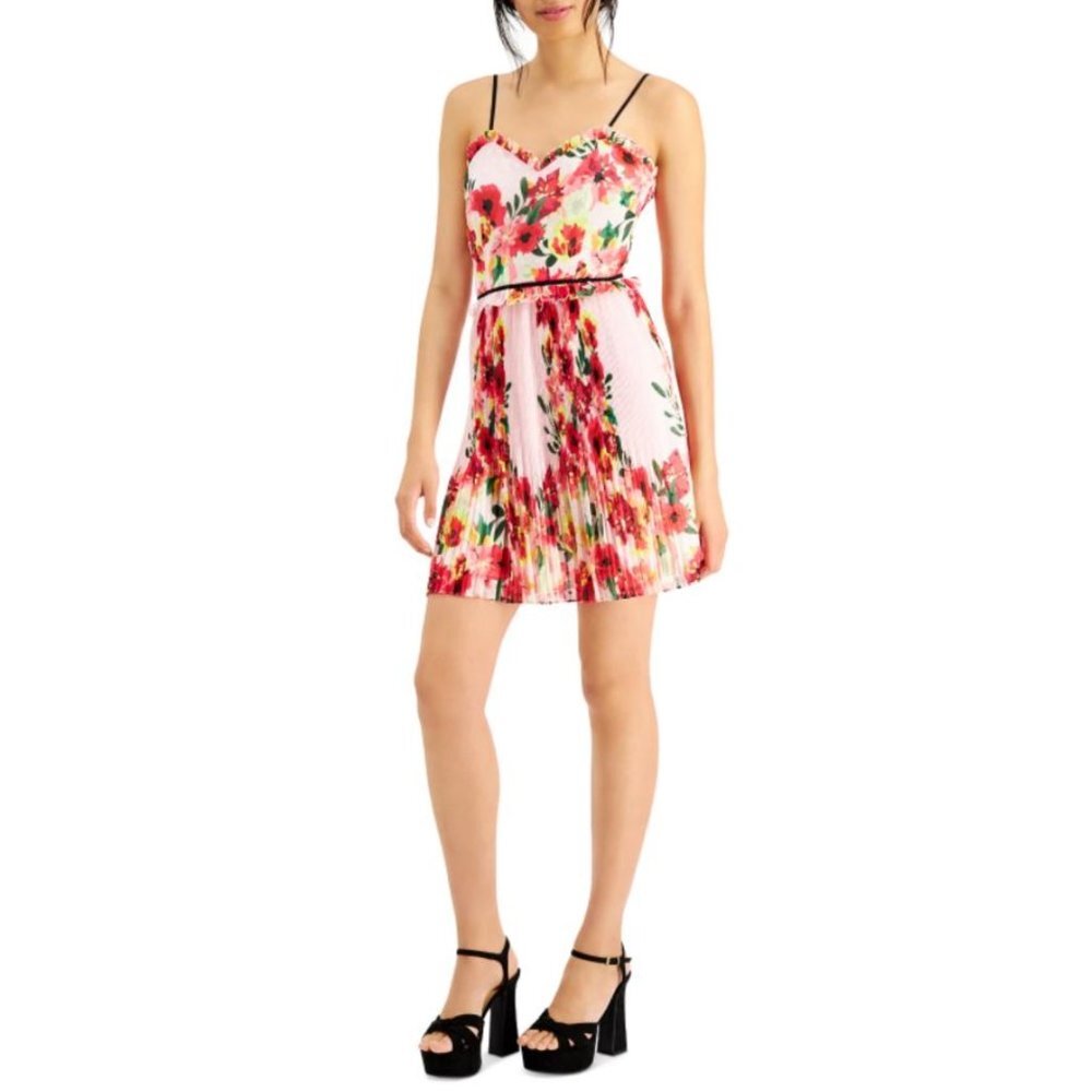 NWT New Anthropologie Foxiedox Floral-Print Pleated Party Dress Size M